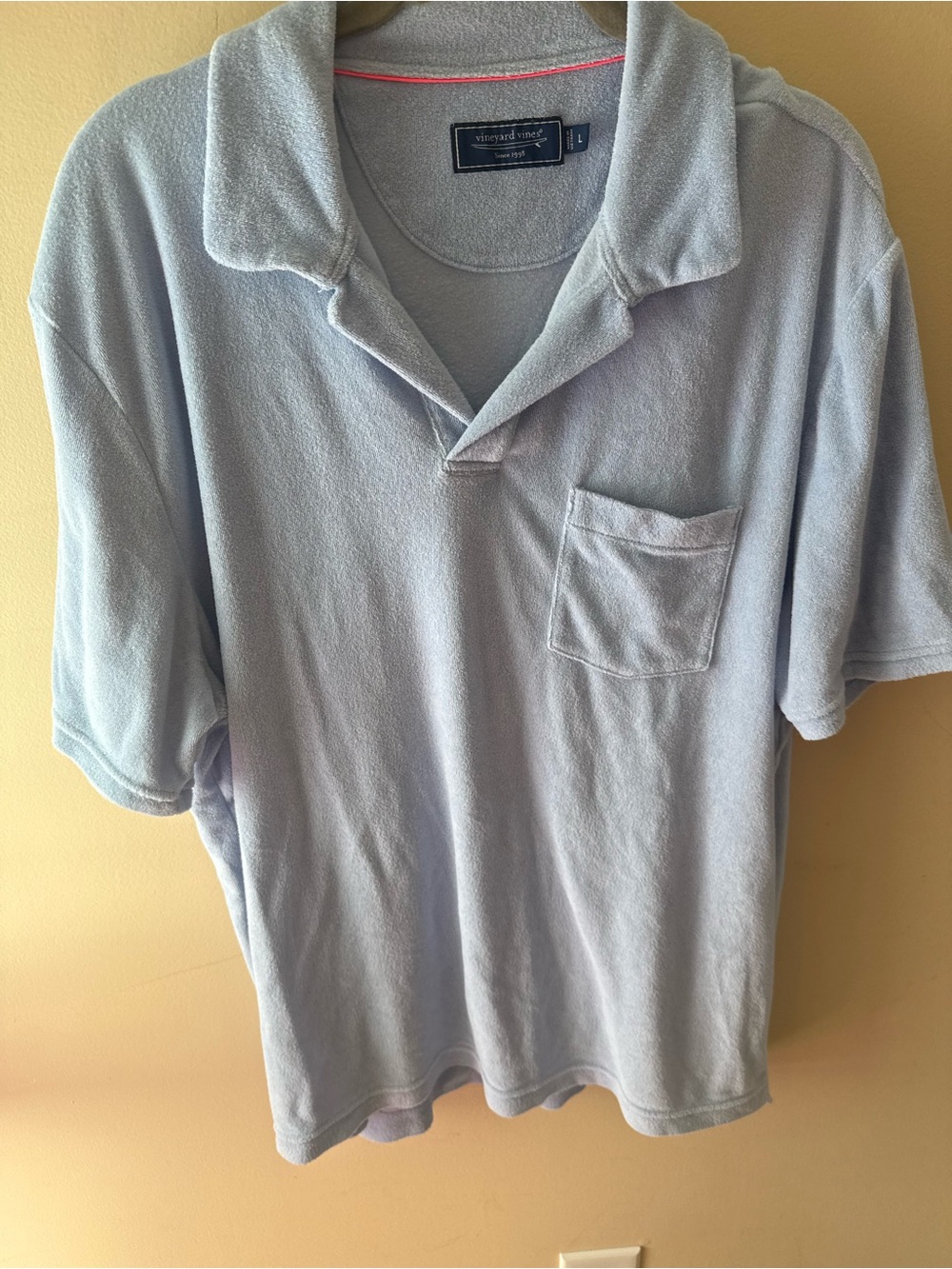 Vineyard Vines terry cloth blue polo size large